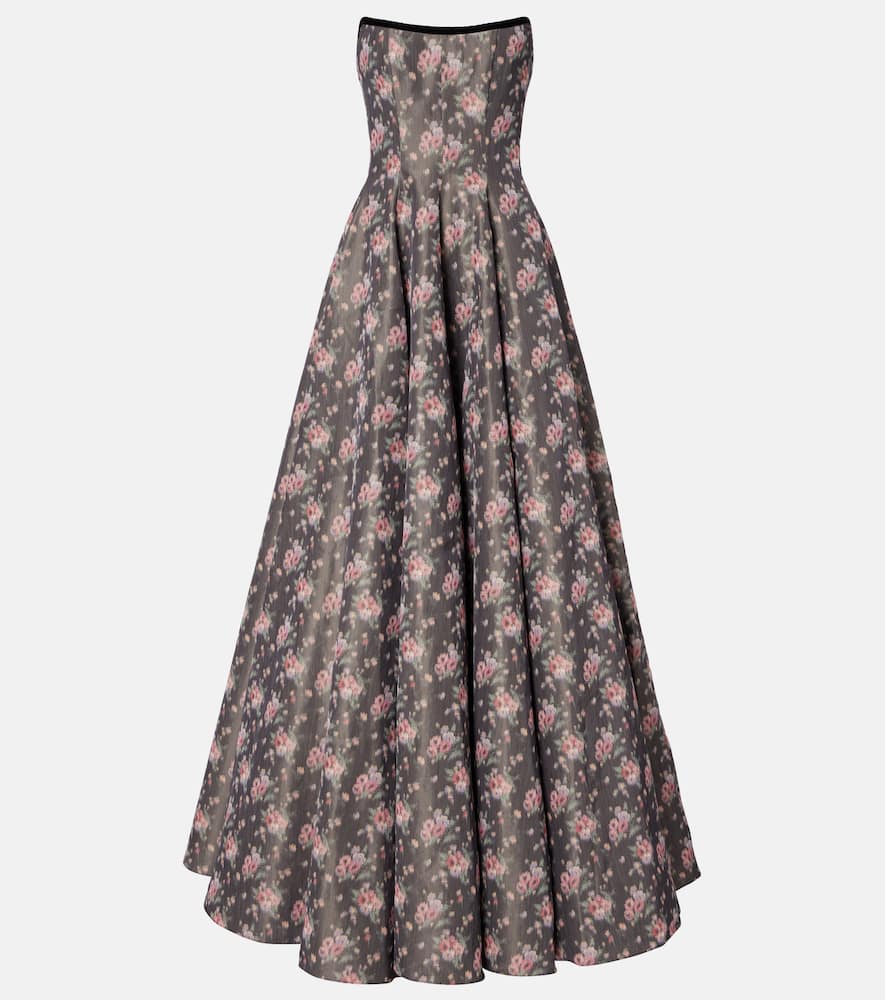 Laila floral taffeta corset gown
