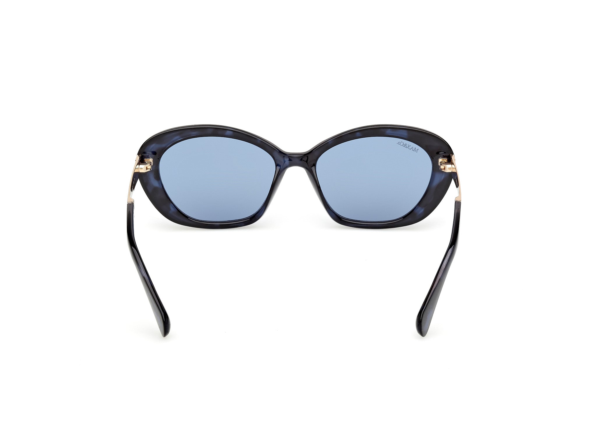 MAX&Co Donna MAX&Co MO0133 55V Occhiali da sole Iniettato Havana Blu Rotonda Normale