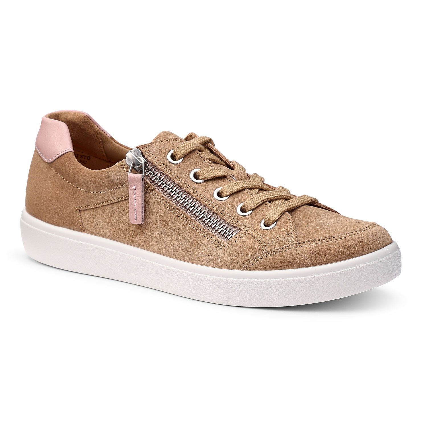 Hotter Women's Wide Fit 'Chase II' Trainers Flat in Came