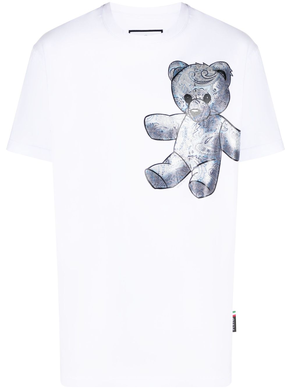 Paisley Teddy Bear cotton T-shirt - Black