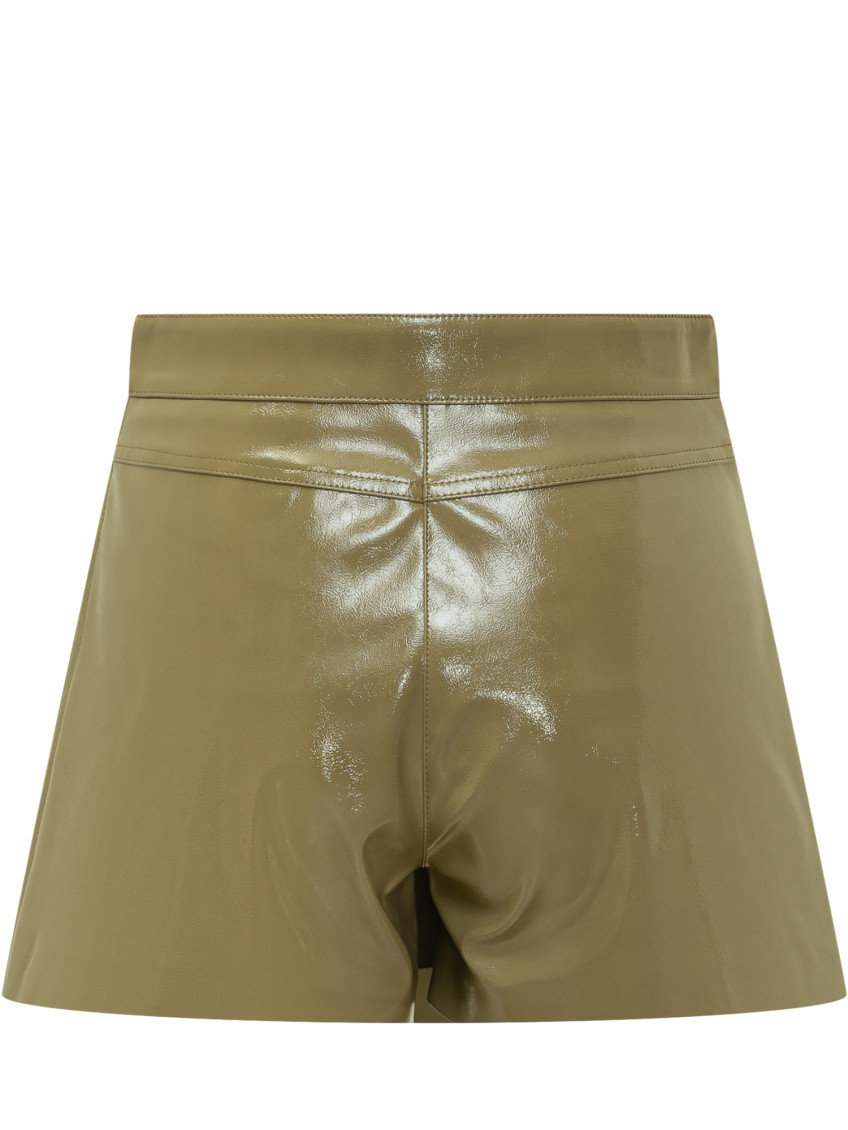 Green Solid Shorts