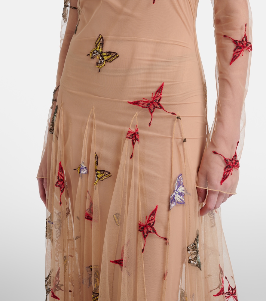 Patch-appliqué maxi dress