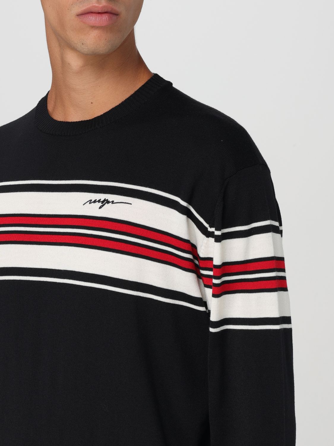 Chest stripe jumper - Black