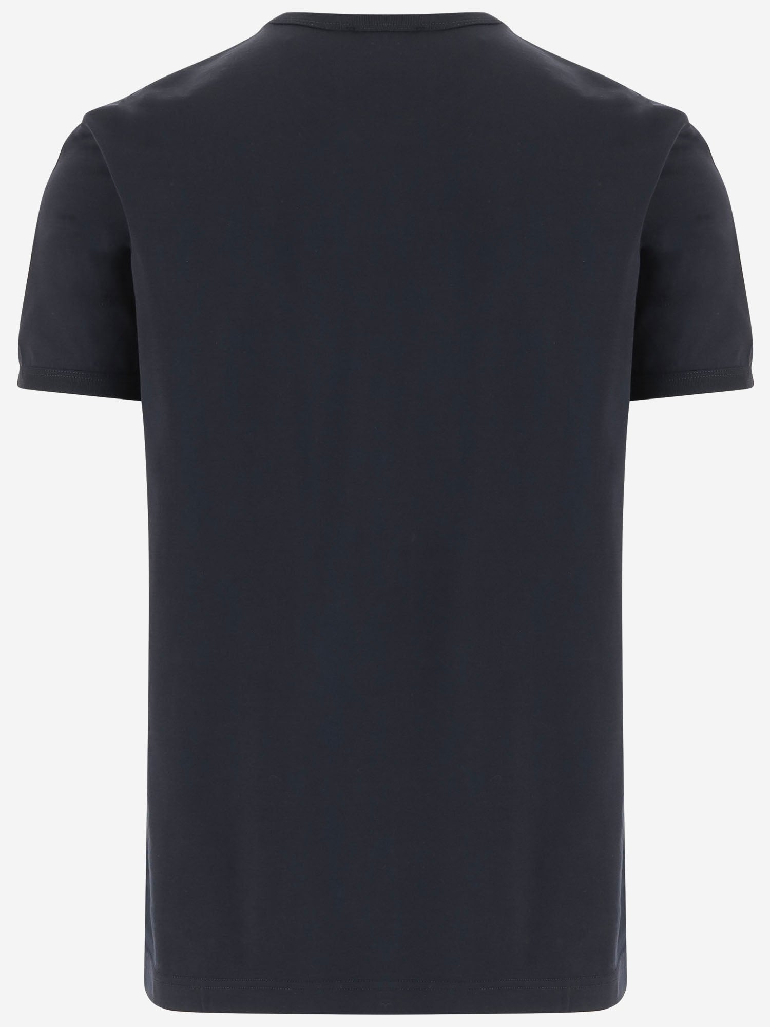 Cotton Jersey With Patch T-Shirt — Navy