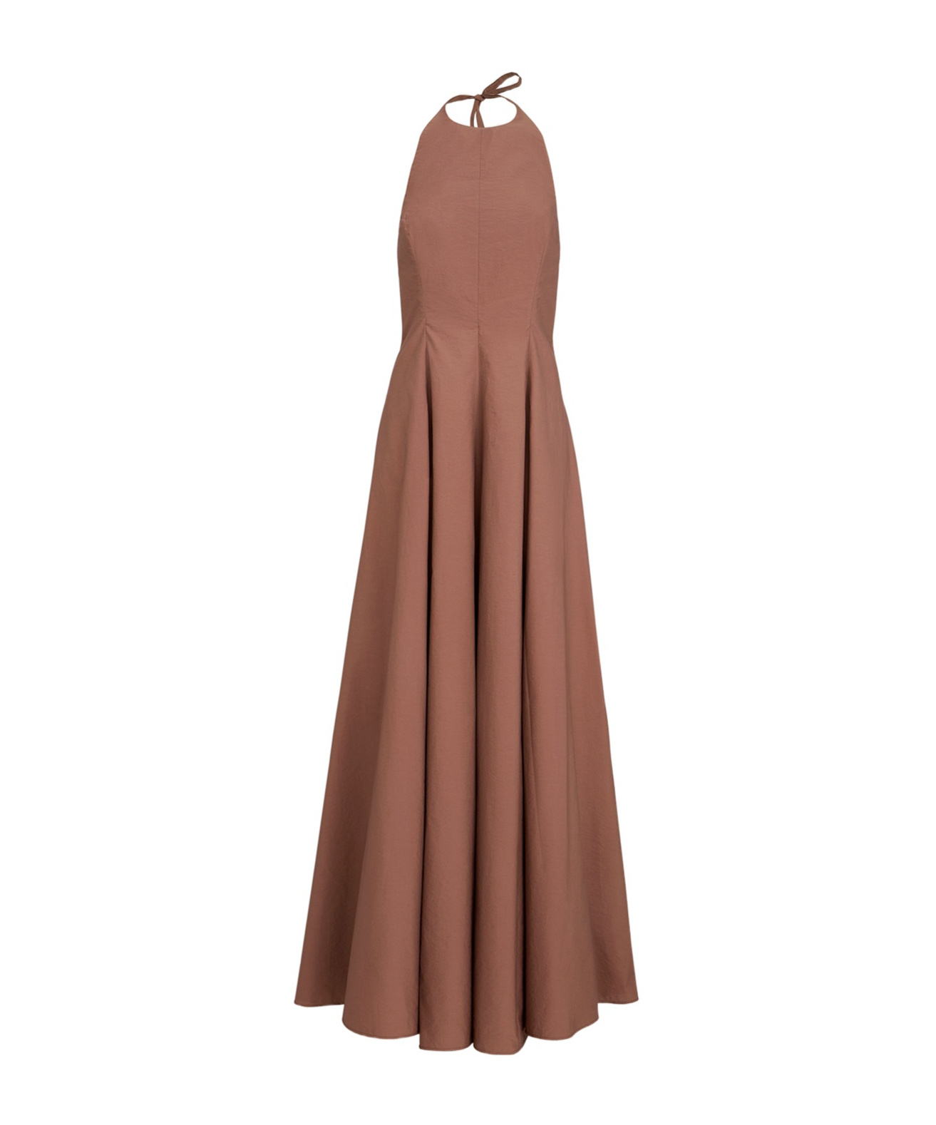 Poplin halterneck maxi dress