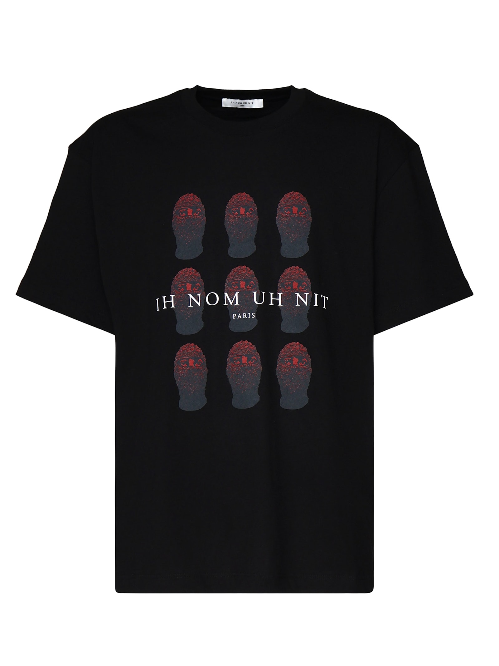 Masks-print cotton T-shirt - Black