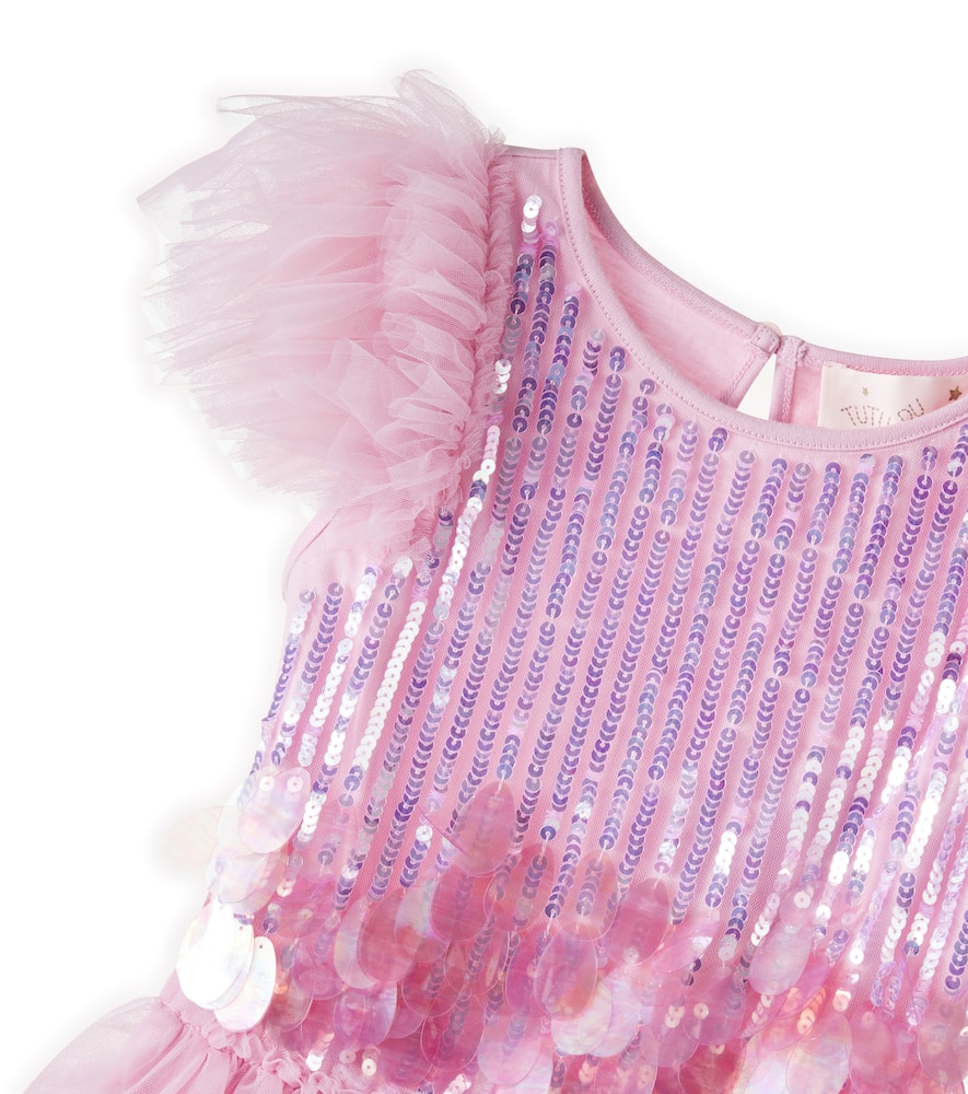 Aphrodite embellished cotton tulle dress
