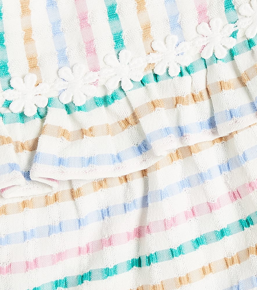 The New Society Baby Figueroa striped cotton playsuit