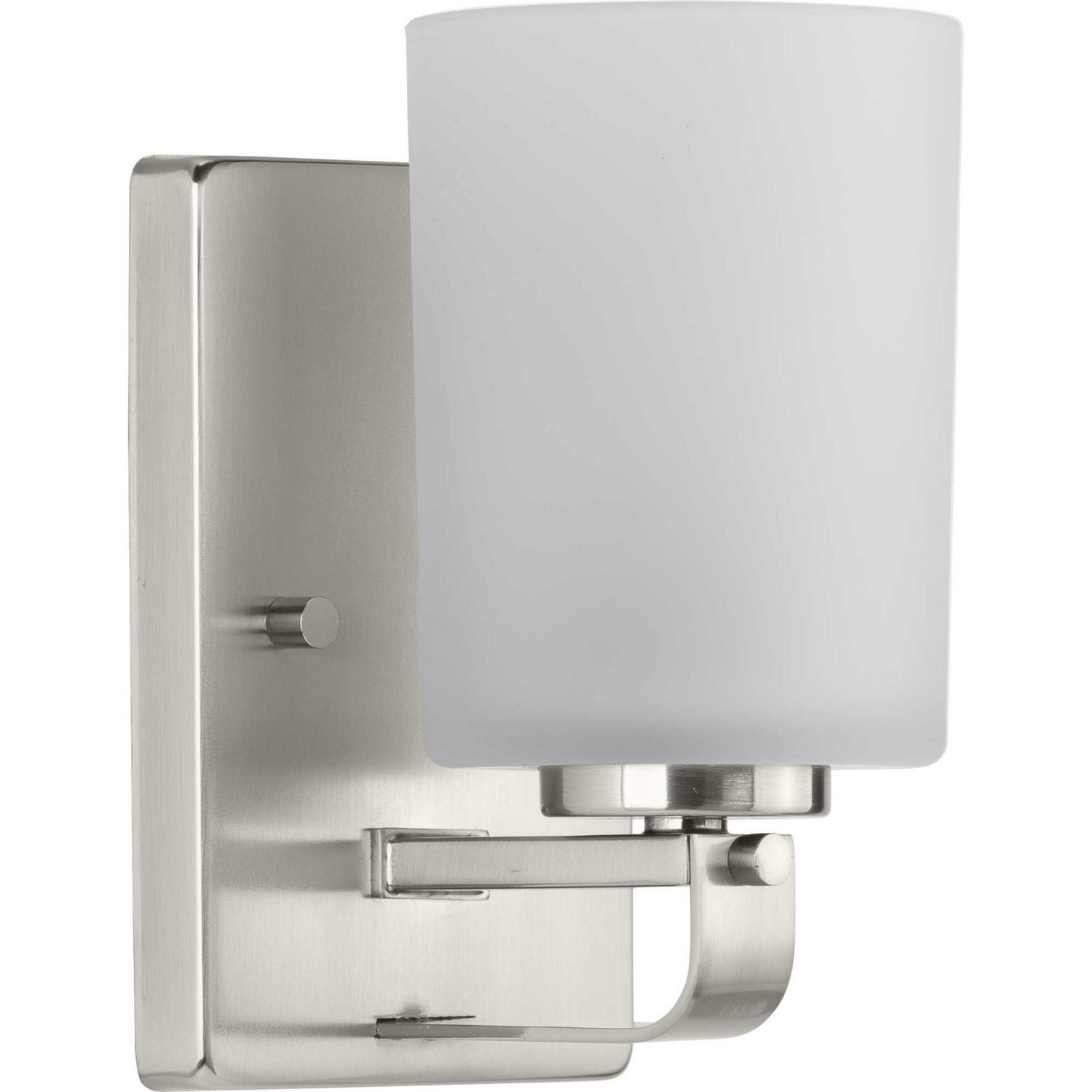 Brushed Nickel One Light Bath Bracket from the League Collection
