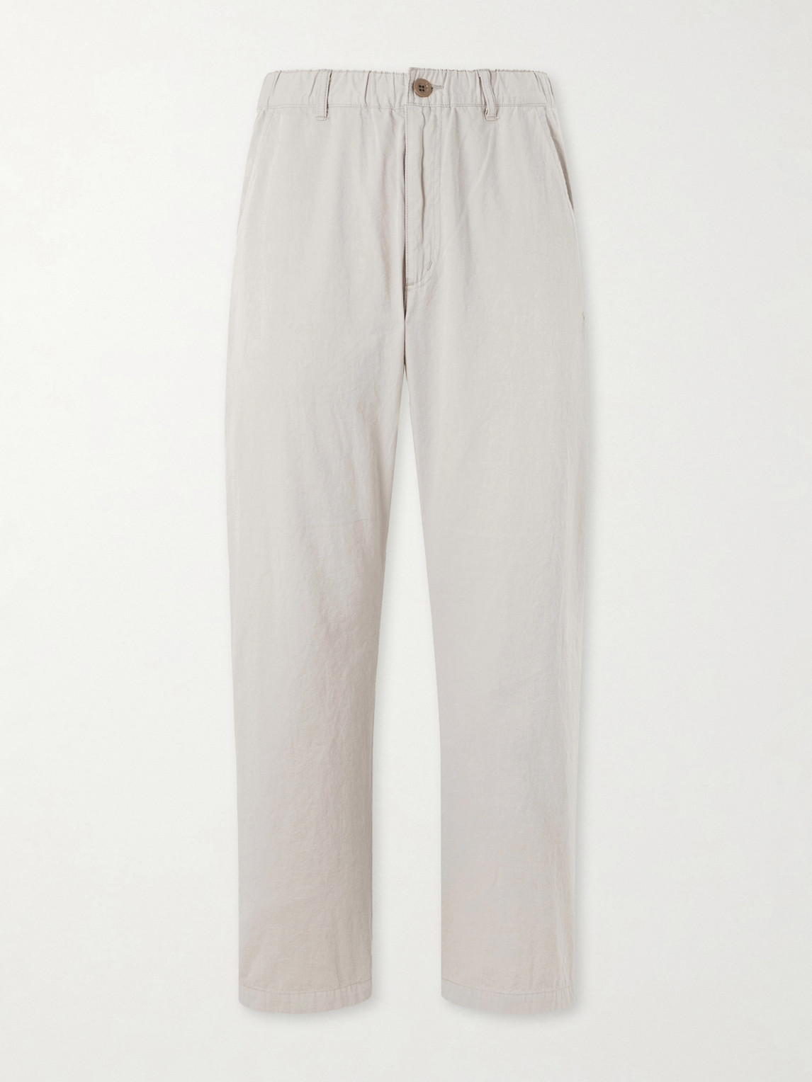Straight-Leg Cotton-Twill Trousers - Men - Neutrals