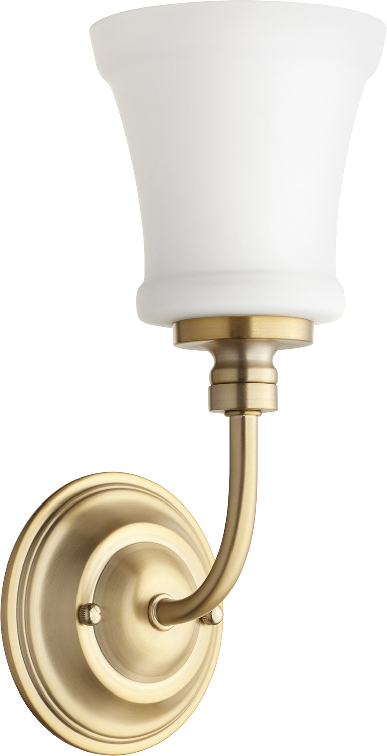 Quorum Rossington 13" Wall Sconce in Aged Bra