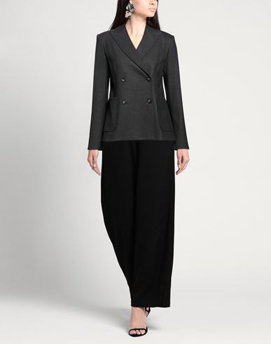 Woman Blazer Charcoal Size 6 Polyester, Viscose, Elastane