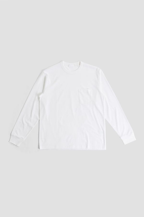 Long-Sleeve Pocket T-Shirt — White