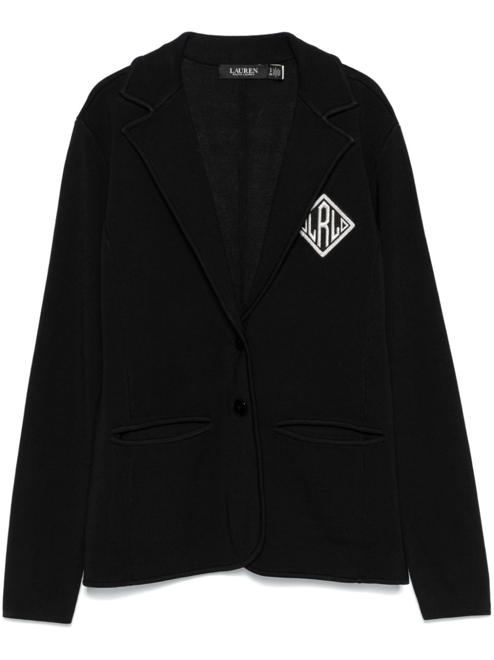 Logo-embroidered blazer - Black