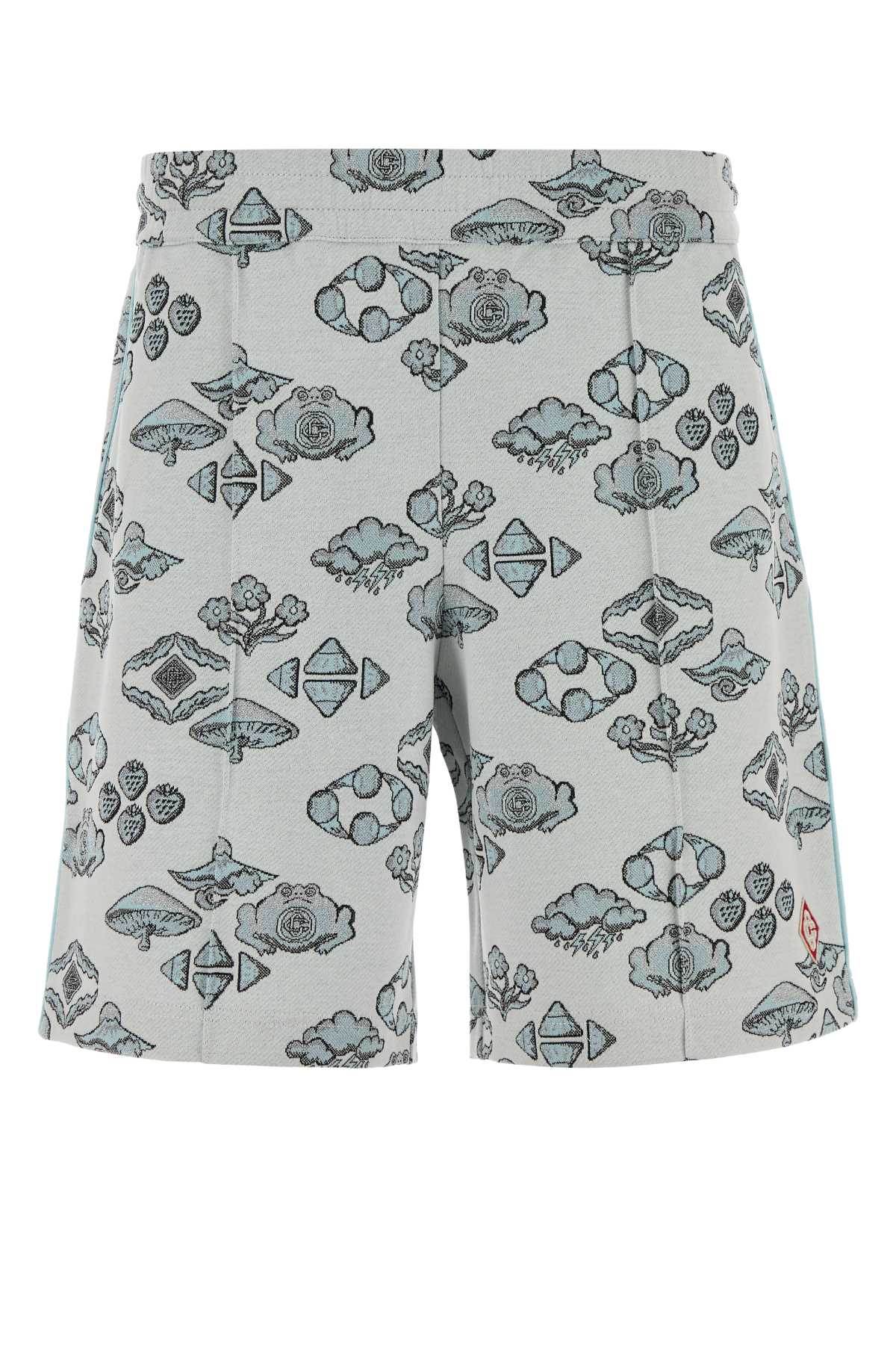 Jacquard Bermuda Shorts — Beige