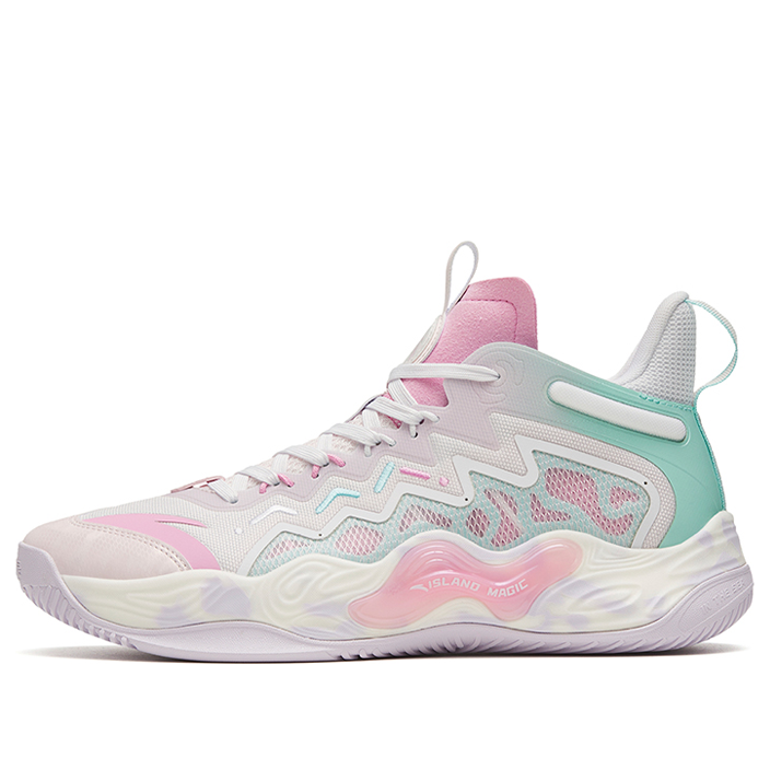 Magic Cement Bubble Outfield Basketball Shoes 'White Pink'