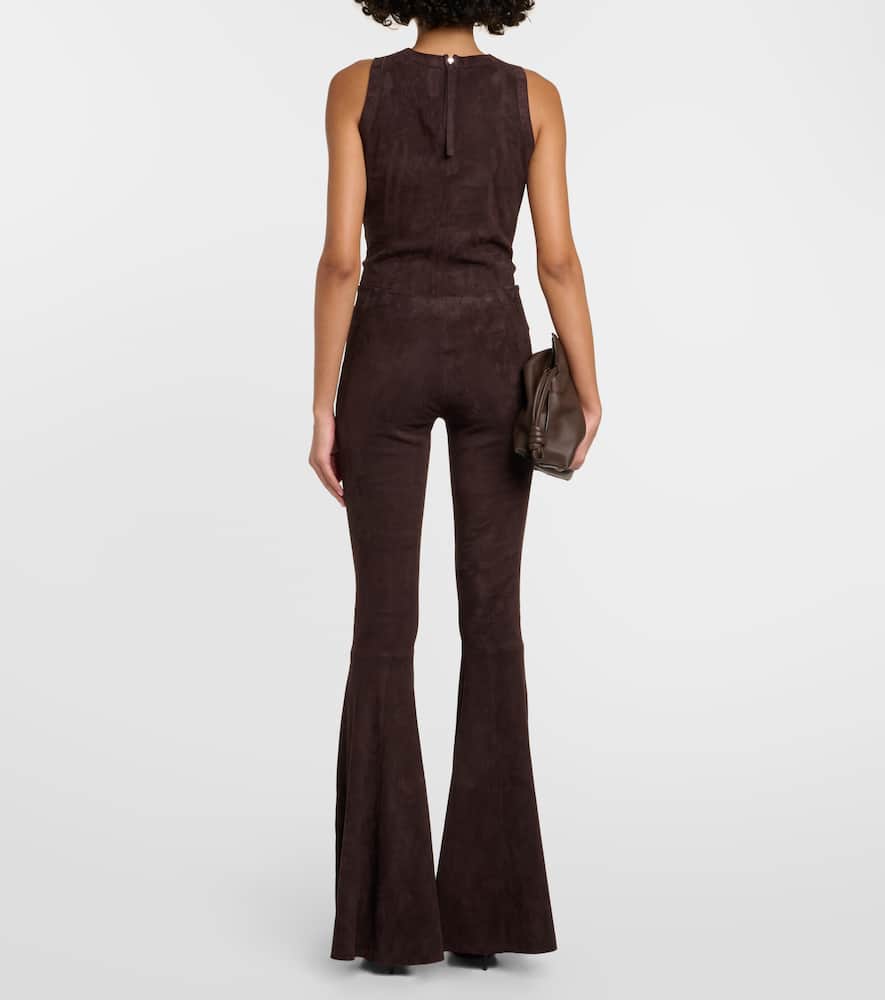 Cherilyn high-rise suede flared pants