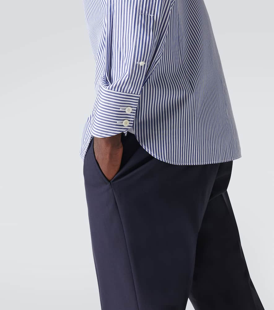 Bengal stripe cotton-blend shirt