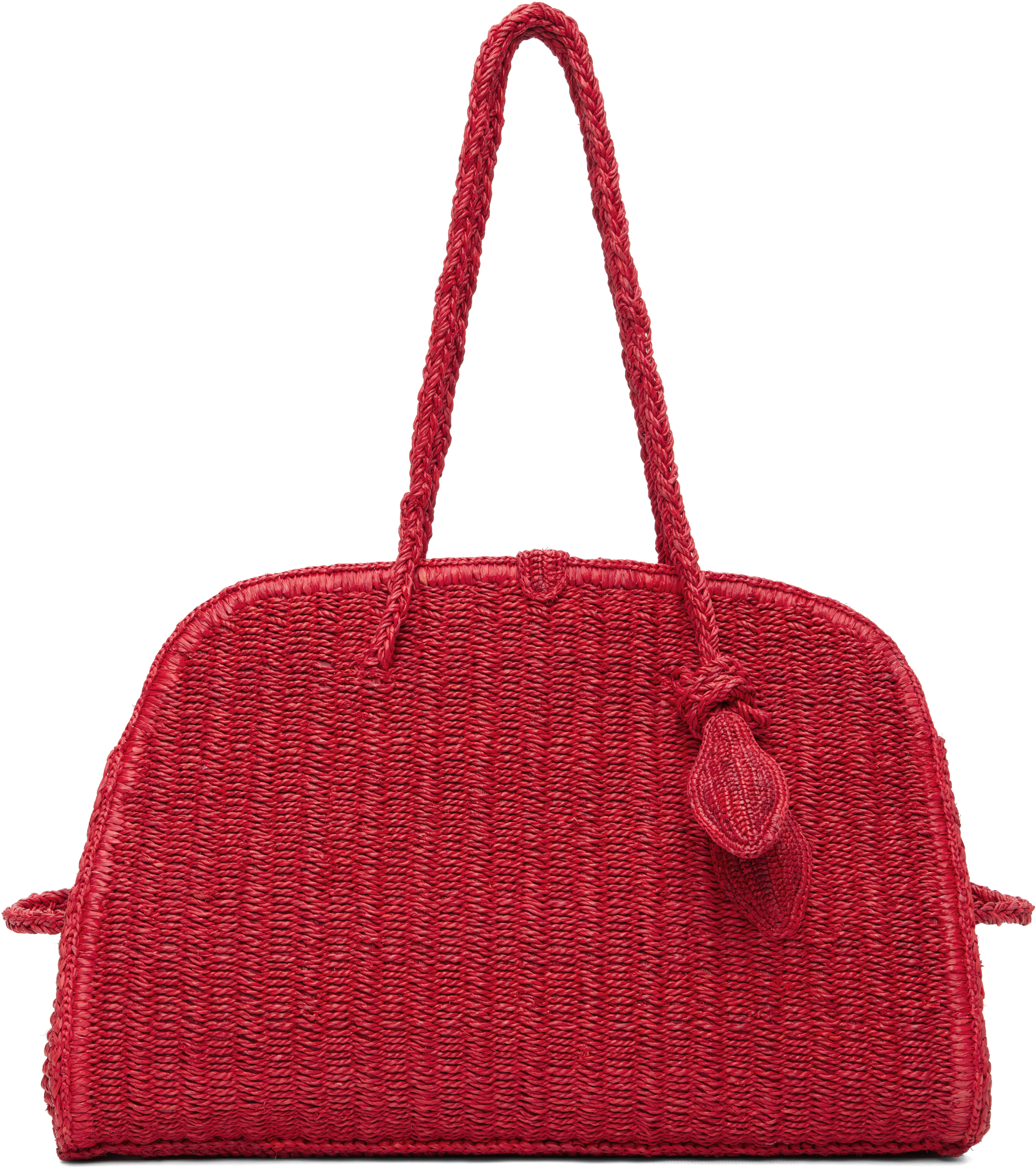 Red 'The raffia Turismo' Bag