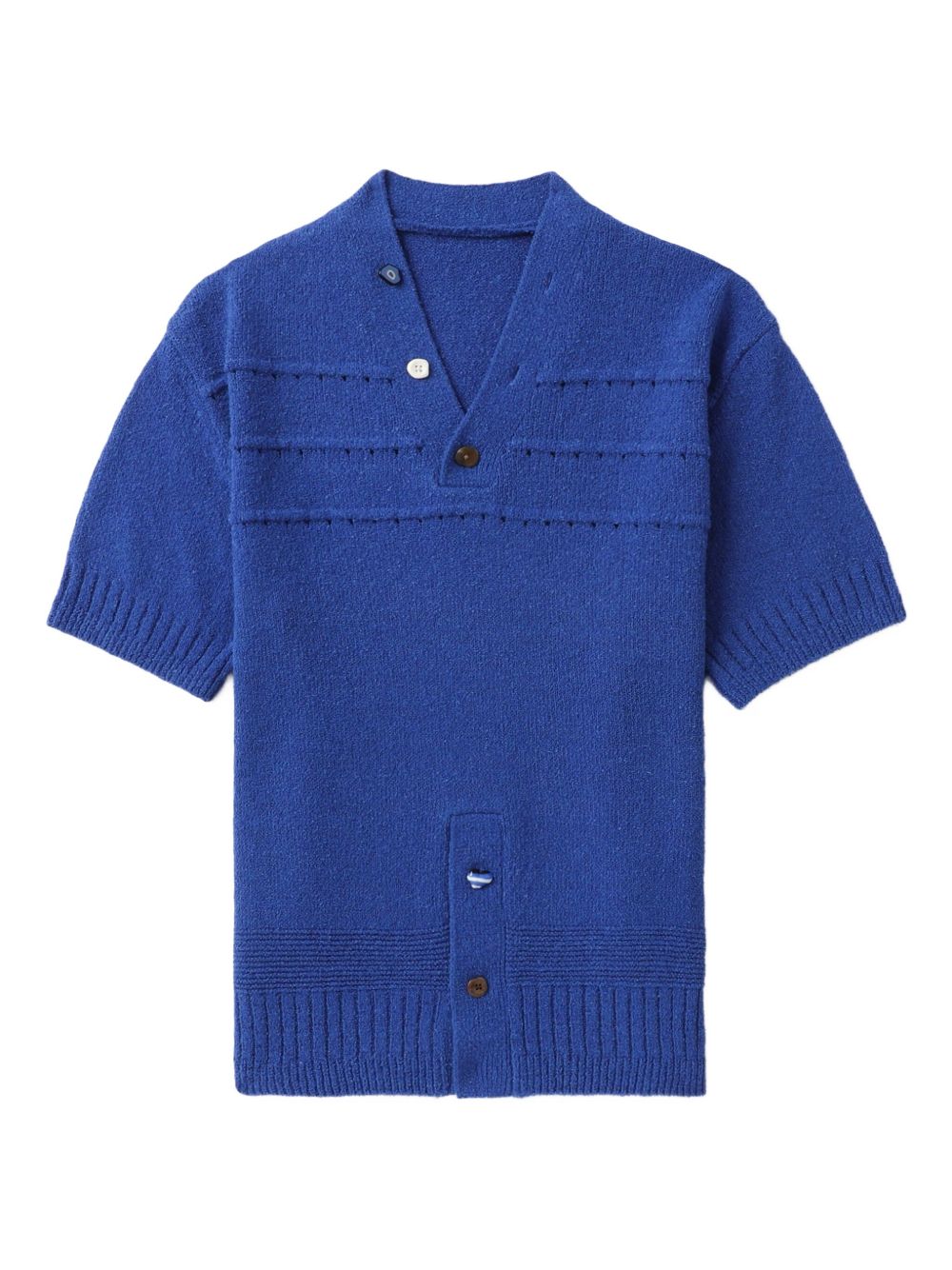 Short-sleeve button top - Blue