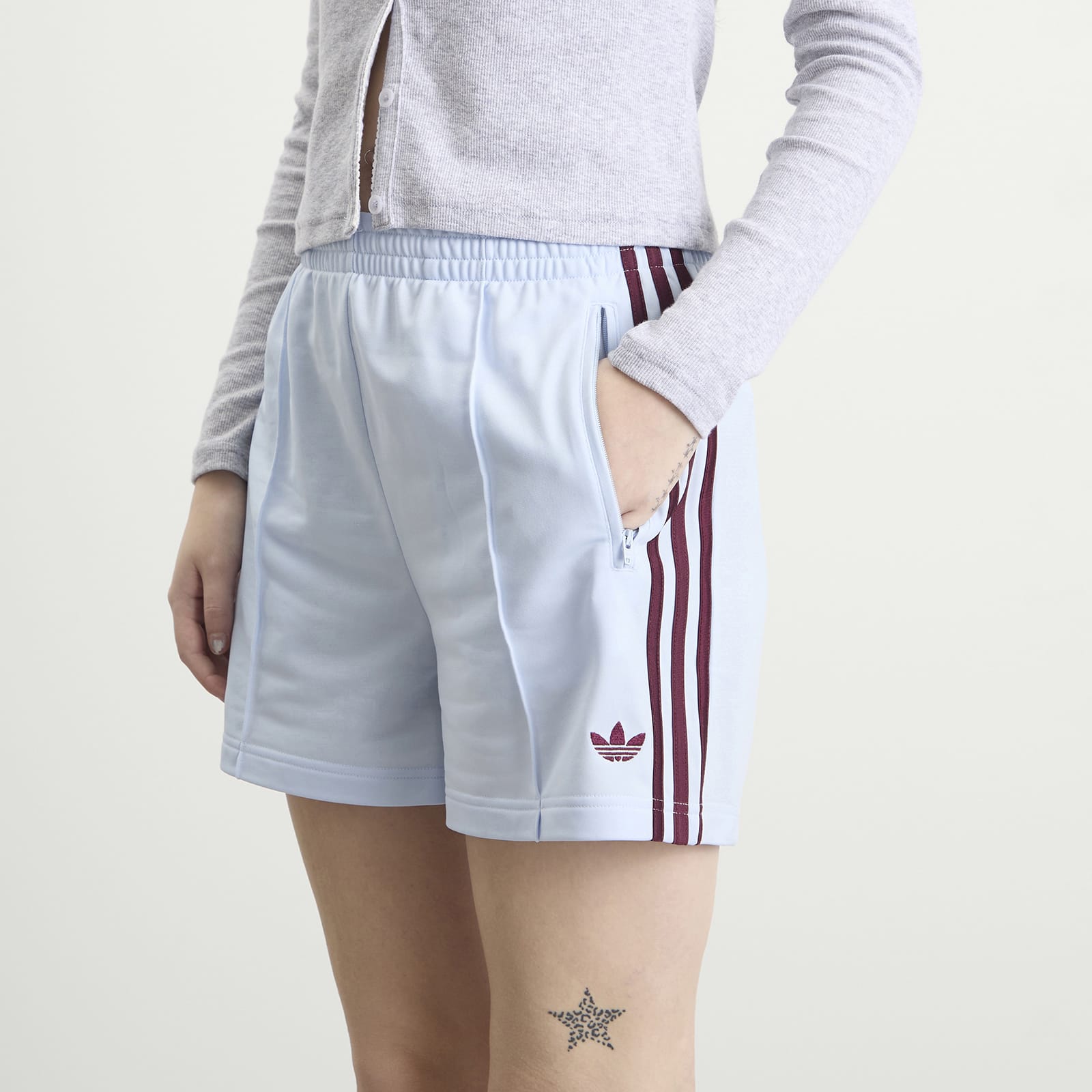 Women's Firebird Shorts in Crystal Sky/Maroon