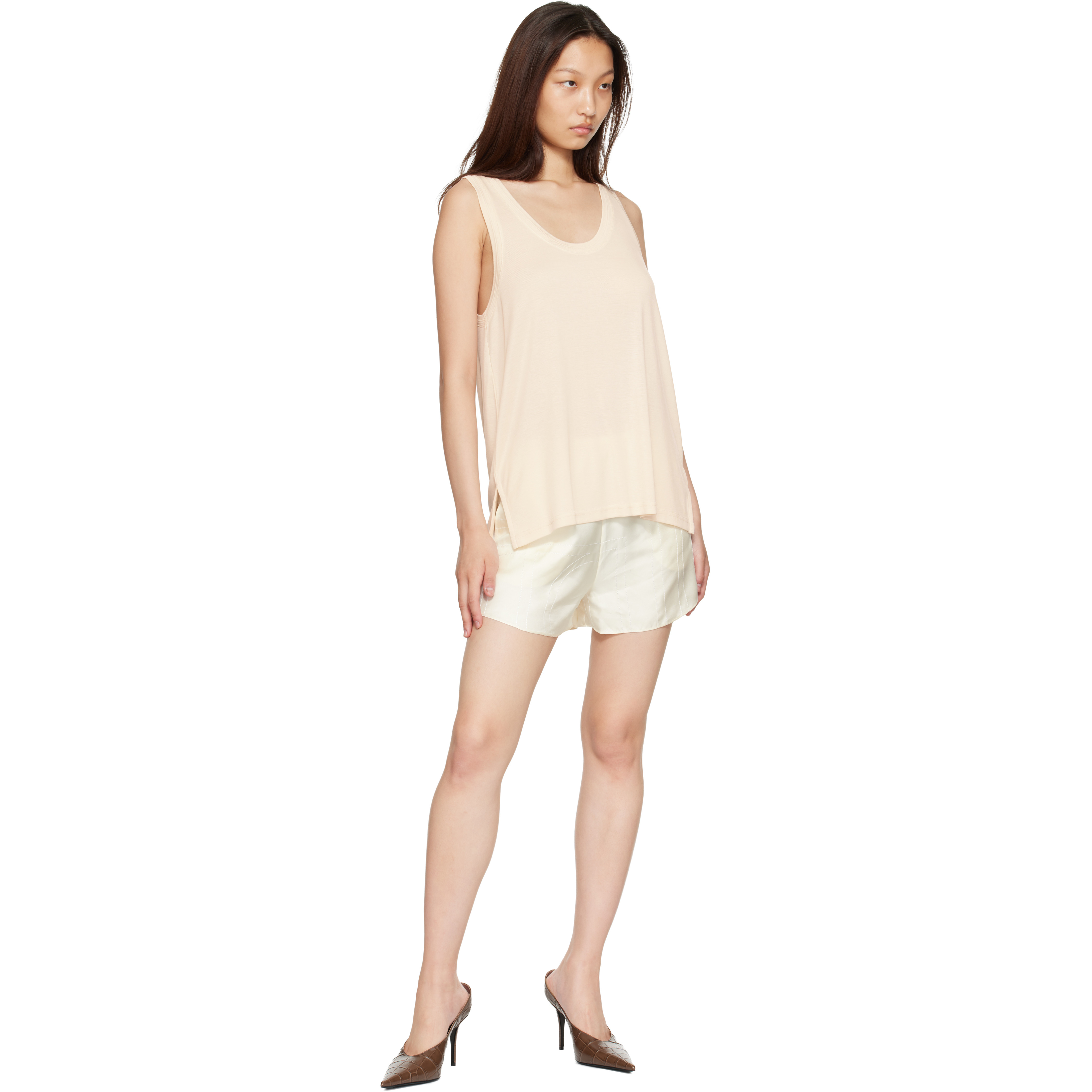 Off-White Monogram Silk PJ Shorts