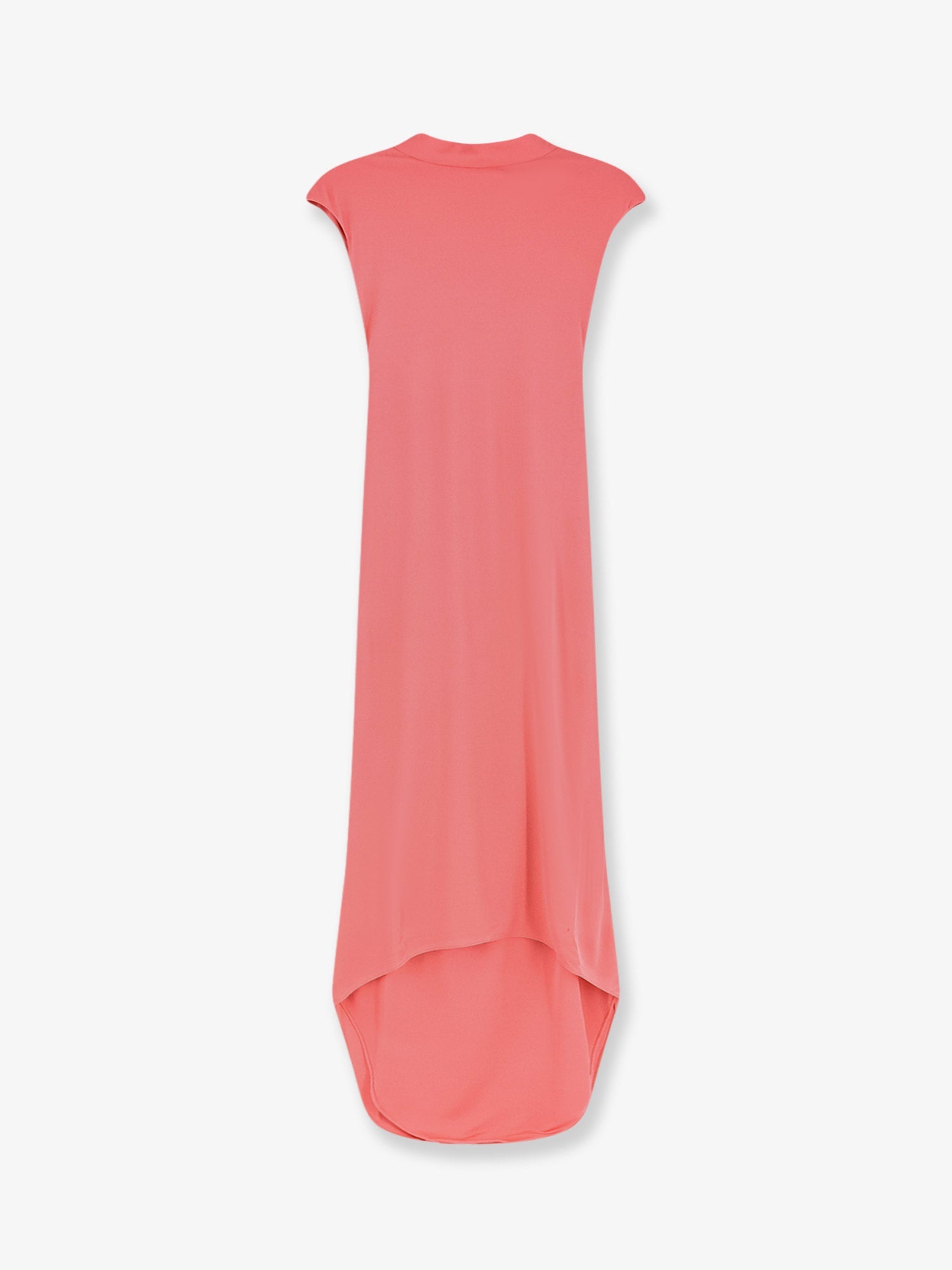 Viscose High-Neck Dress — Pink