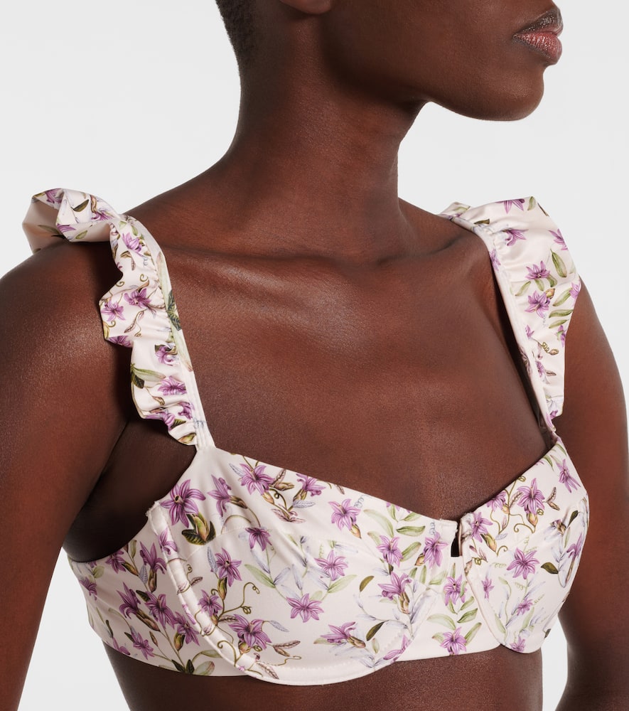 Kiwi printed bikini top