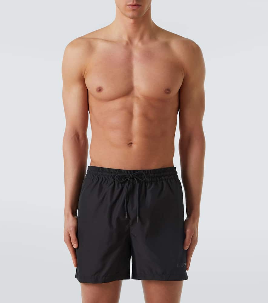 Gucci Logo poplin swim trunks