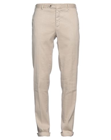 Pt Torino Man Pants Beige Size 34 Linen, Cotton, Elastane