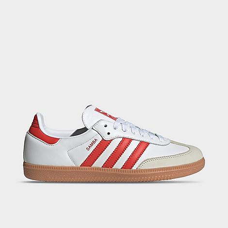 Women's Originals Samba OG Casual Shoes in White/Solar Red/Off White