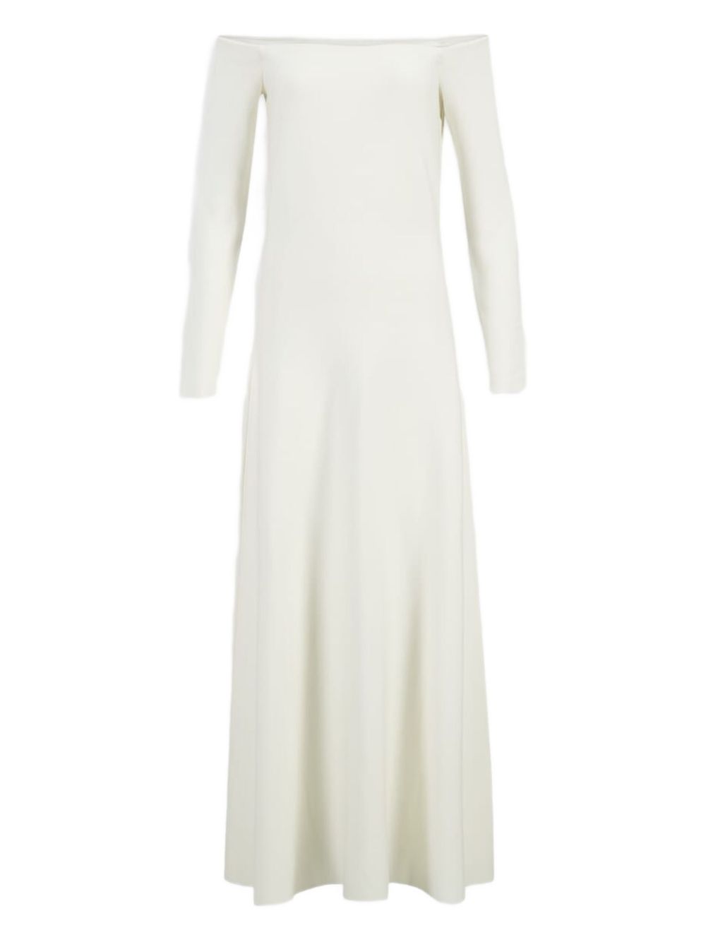 Aine off-shoulder long dress - White
