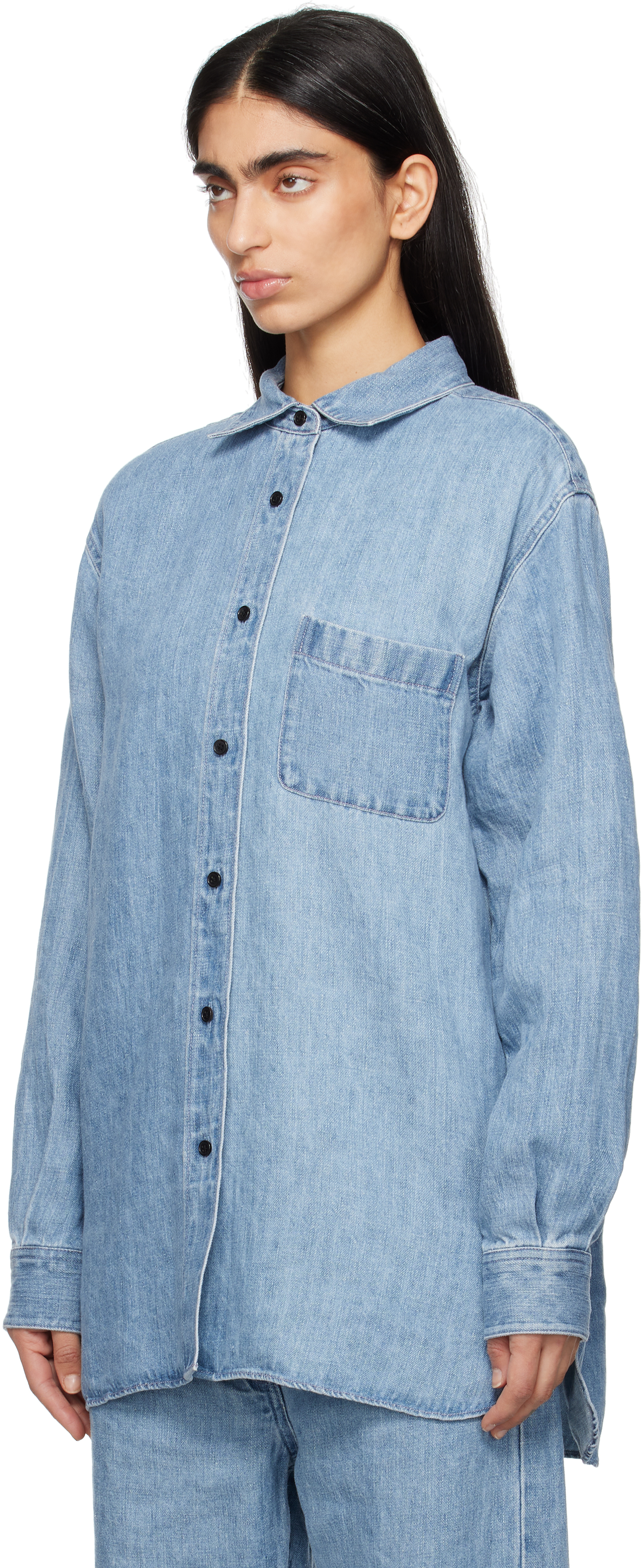 The Row Blue Nesson Denim Shirt
