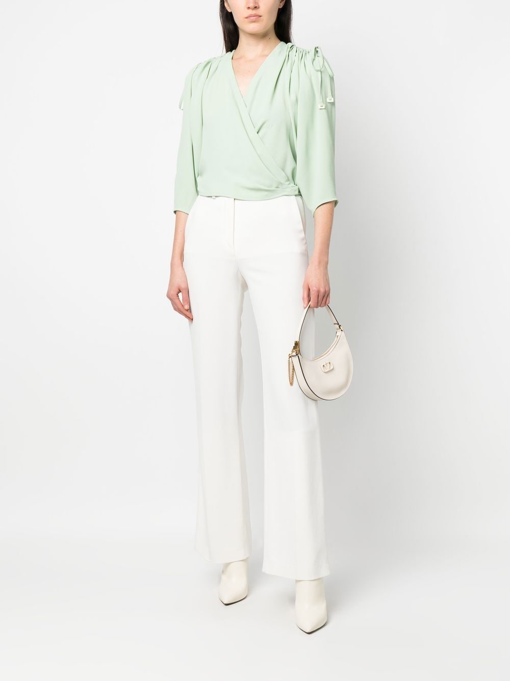 Véronique Leroy Gathered Shoulder Crossed Top