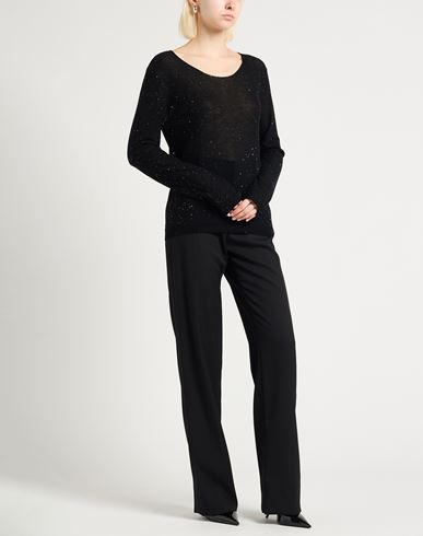 Woman Sweater Black Size XL Merino Wool