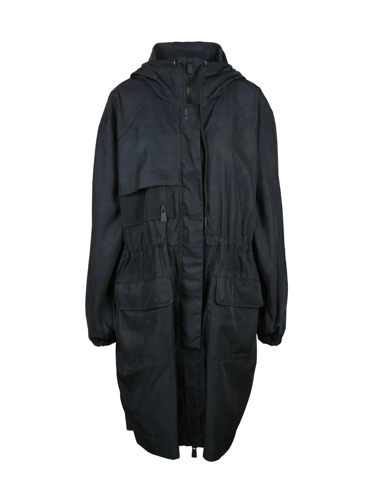 Black Polyester Trevor Twill Waterproof Jacket