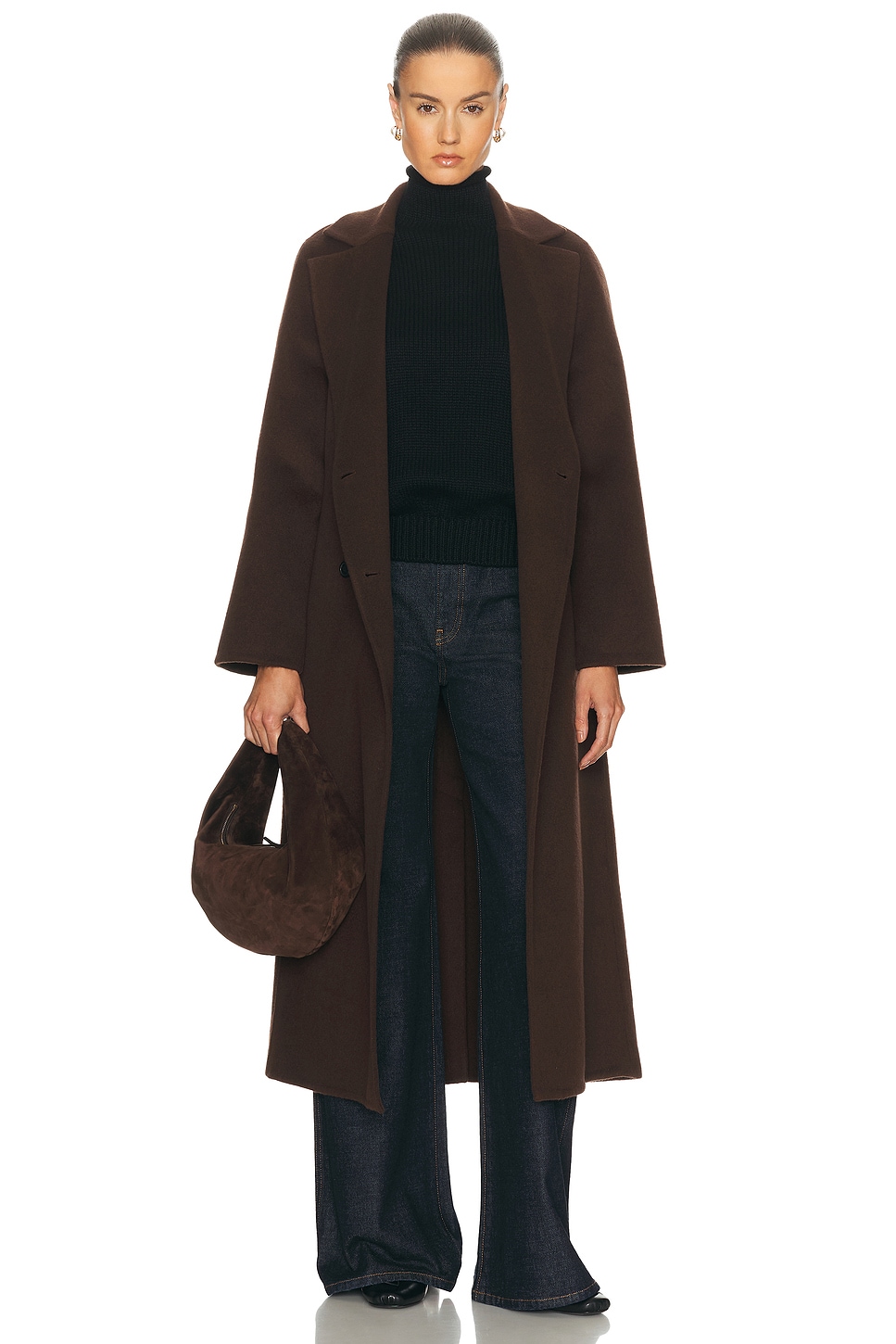 Jenni Kayne Olivia Coat in Chocolate - Chocolate. L also in