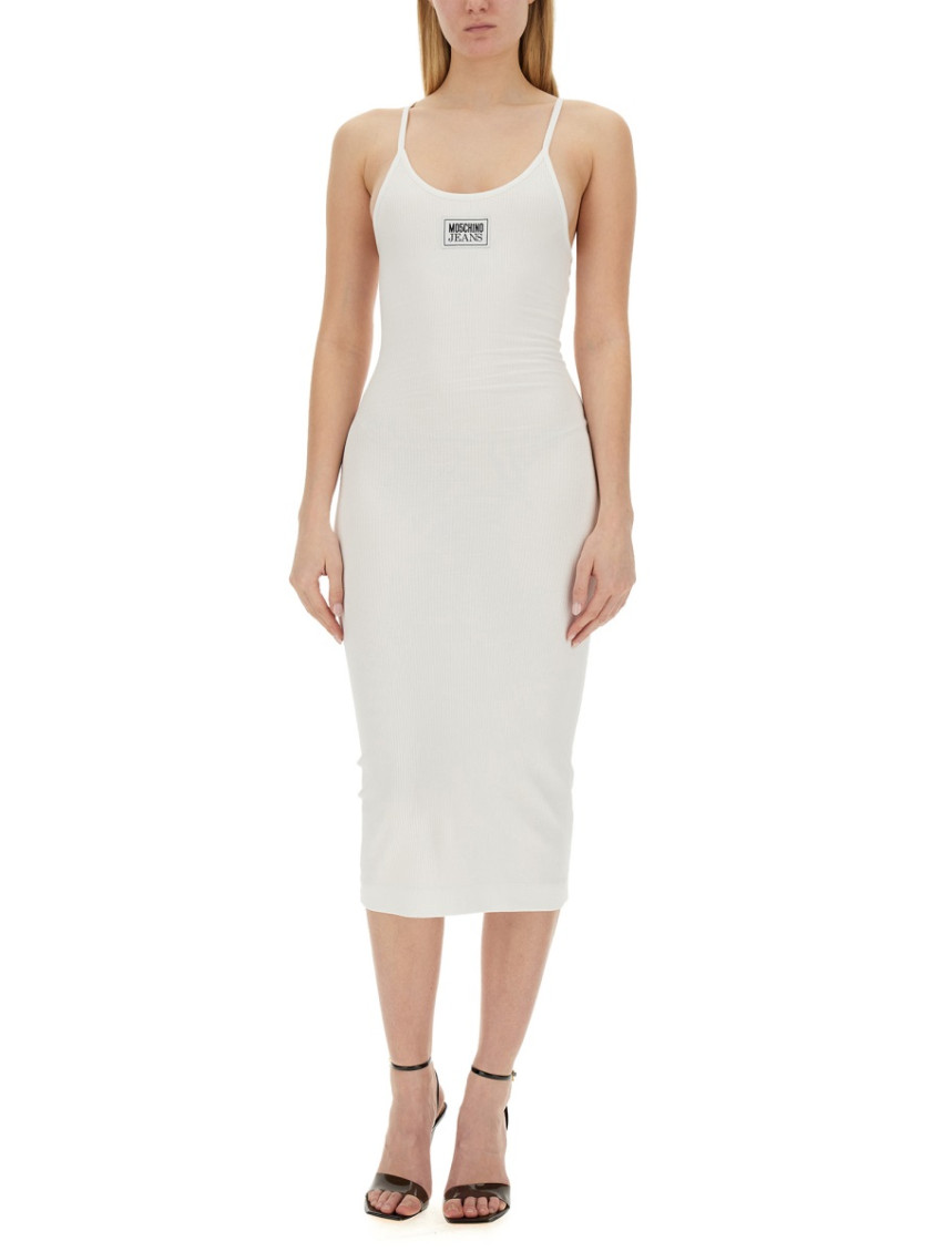 Moschino - ribbed dress spaghetti strap