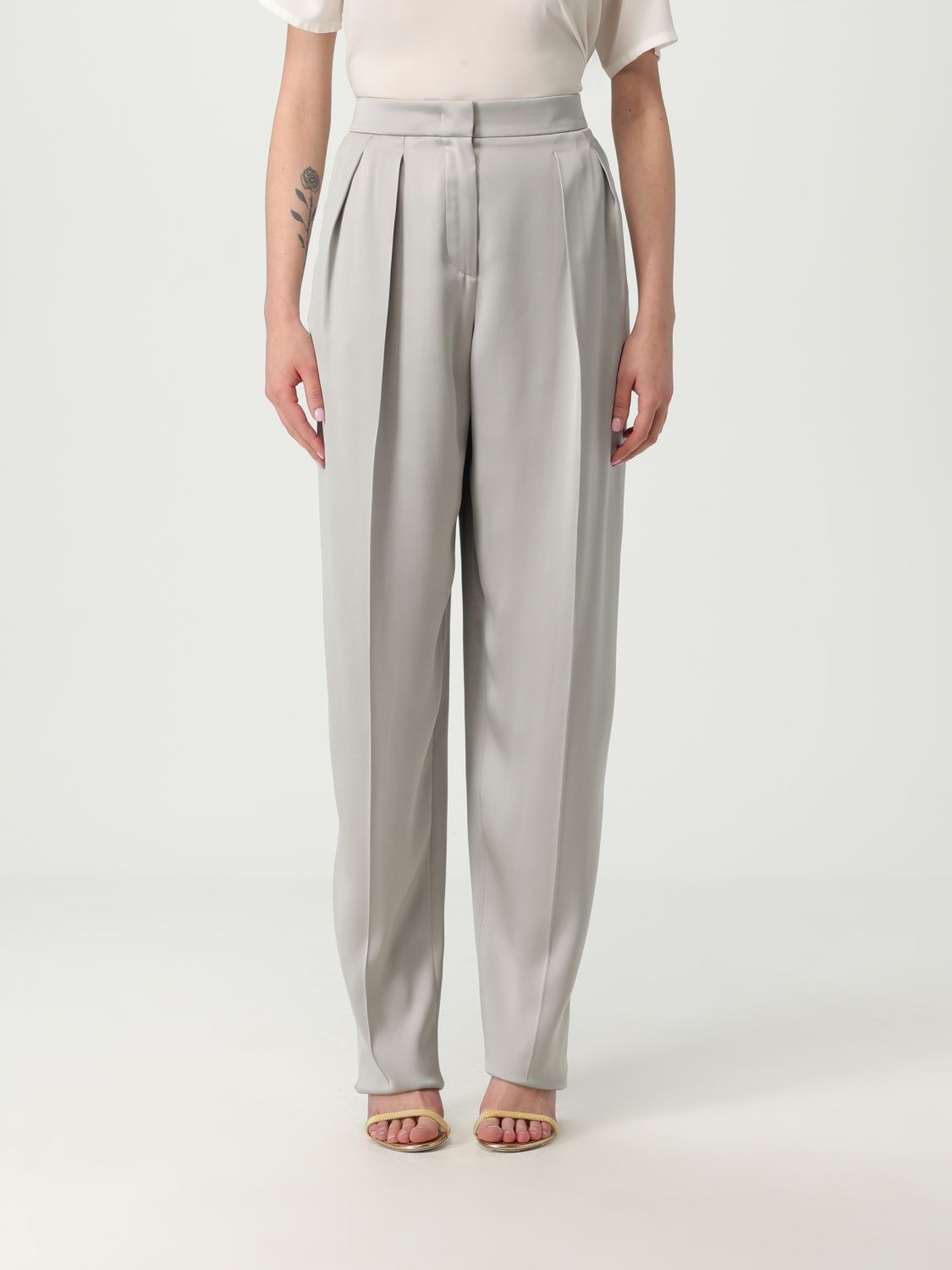 Silk trousers - Black