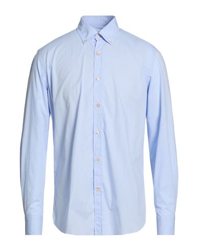 Man Shirt Sky blue Size 15 Cotton