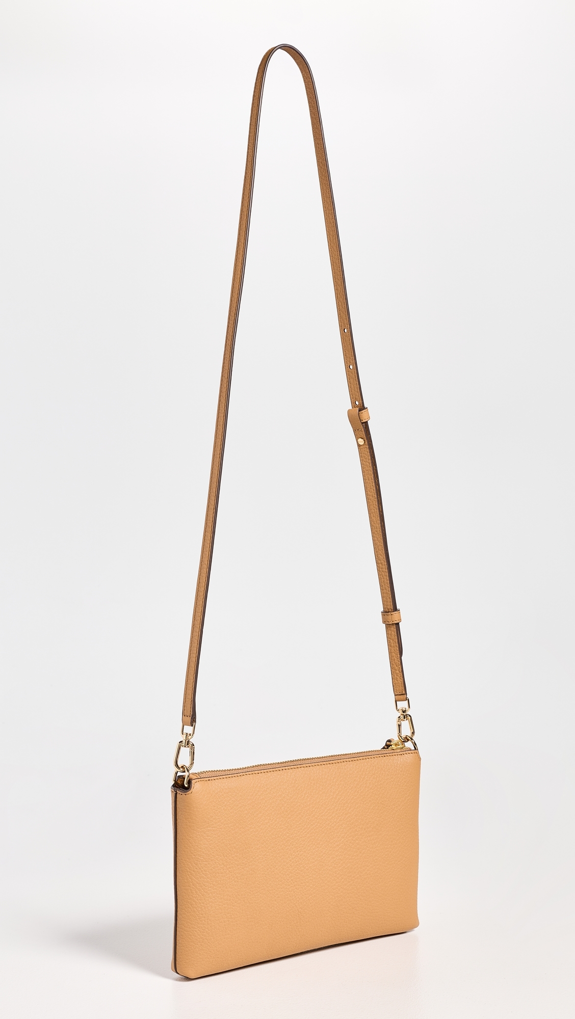 Mercer Pebbled Zip Crossbody Bag Tiramisu One Size