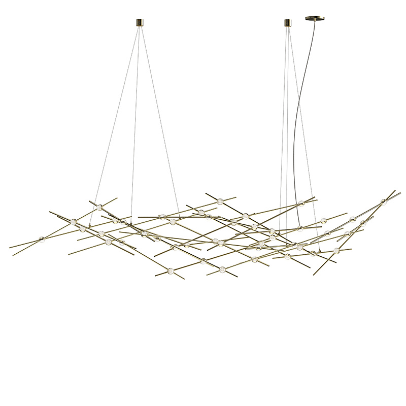 Satin Brass LED Lantern from the Constellation Collection
