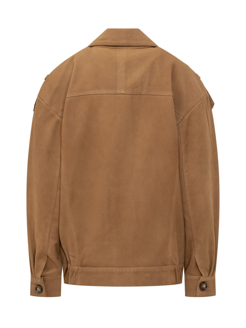 Brown Shirt Collar Jacket
