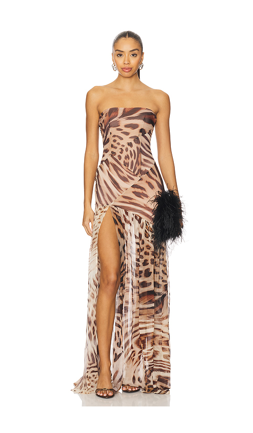 Retrofete Nicole Dress in Tan. XL. Also in L, M