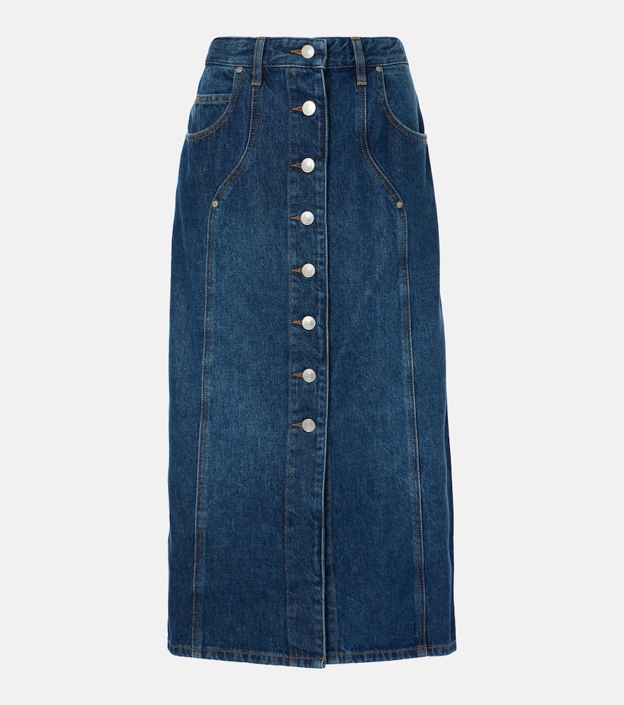 Vandy denim midi skirt