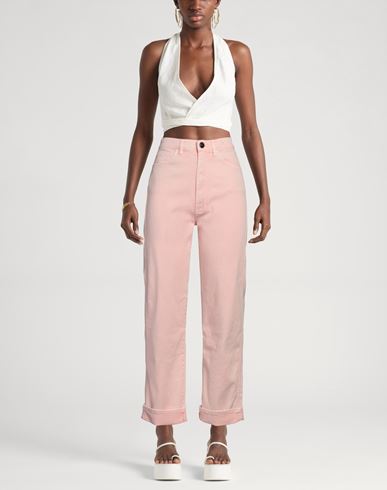 Woman Jeans Pink Size 26 Cotton, Elastane
