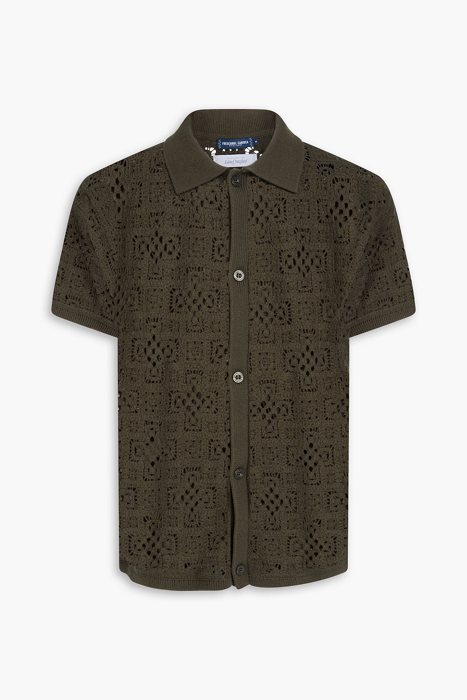 Raul crocheted cotton shirt - Green - M