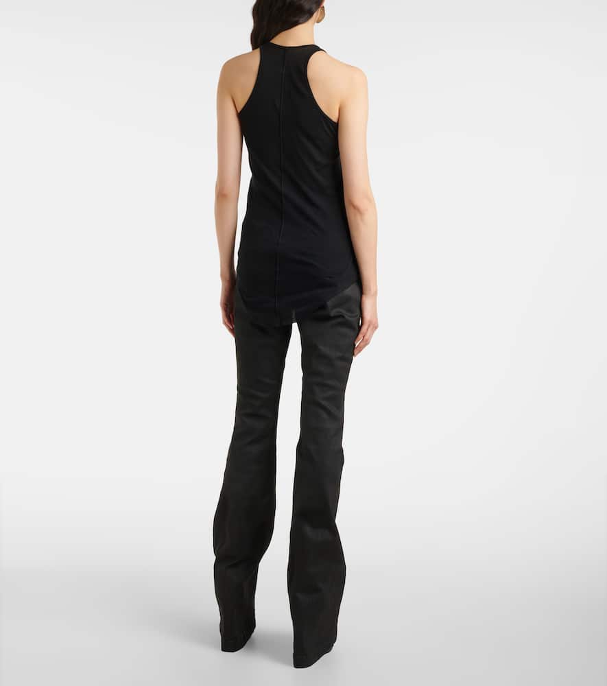 Ribbed-knit cotton tank top