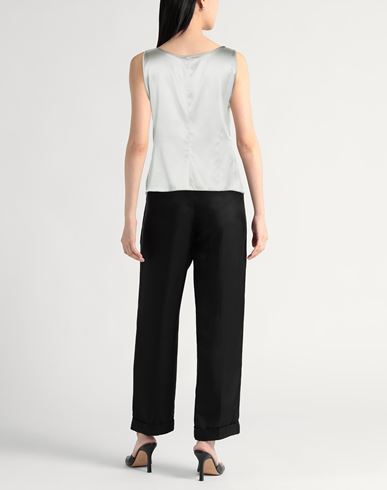 Woman Top Light grey Size 8 Silk, Elastane