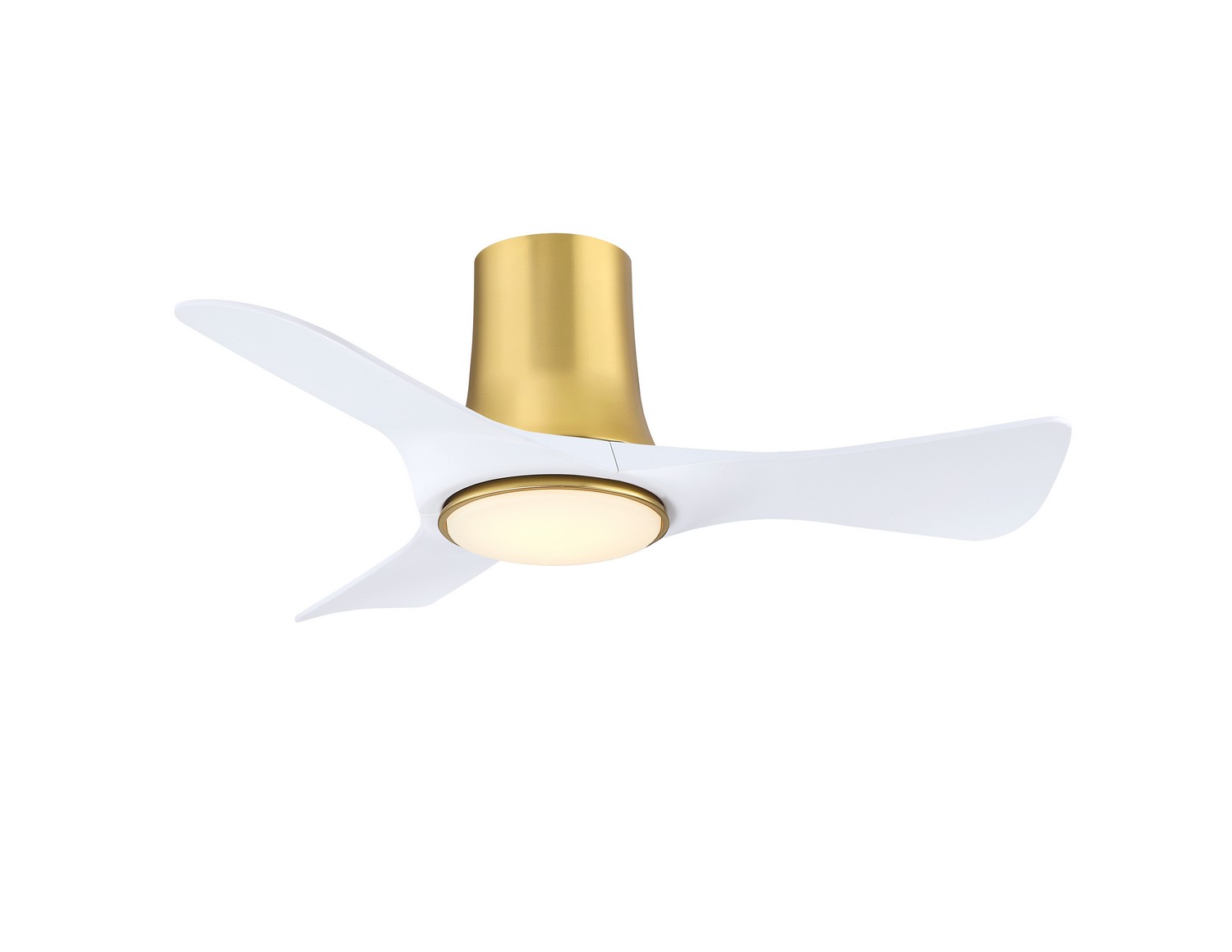 Brushed Satin Brass 36" Ceiling Fan from the Corke 36 Collection